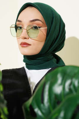 Basic Bambu Kraş Eşarp Zümrüt - Başörtüsü