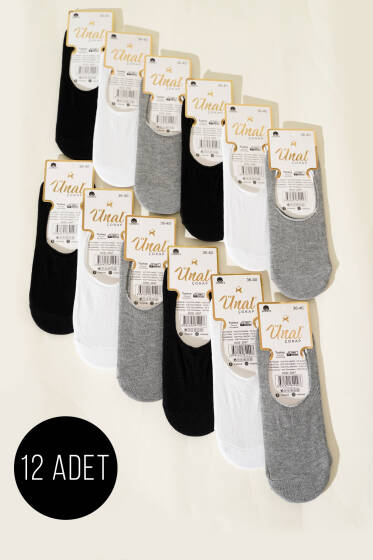 Basic Bayan 12'li Babet Çorap Asorti 1 - Kadın Çorap