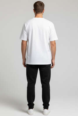 Basic Bisiklet Yaka T-shirt Beyaz - Erkek Beyaz Tişört