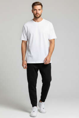 Basic Bisiklet Yaka T-shirt Beyaz - Erkek T-shirt