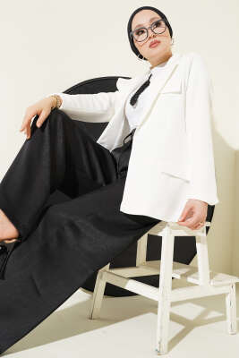 Basic Cepli Ceket Ekru - MUSTİ