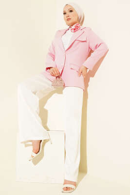 Basic Cepli Ceket Pembe - Ceket