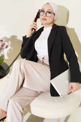 Basic Cepli Ceket Siyah - MUSTİ