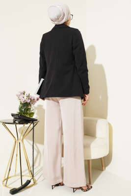 Basic Cepli Ceket Siyah - Bayram Kombinleri