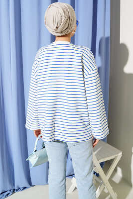 Basic Çizgi Detaylı Tunik Lacivert - Tunik