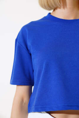 	 Basic Crop T-shirt Parlement - Kadın Giyim Modelleri