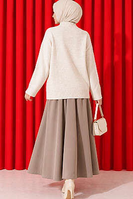 Basic Düşük Kollu Triko Tunik Taş - Tunik
