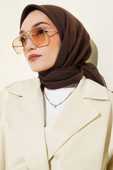 Basic Düz Kışlık Eşarp Acı Kahve - Başörtüsü