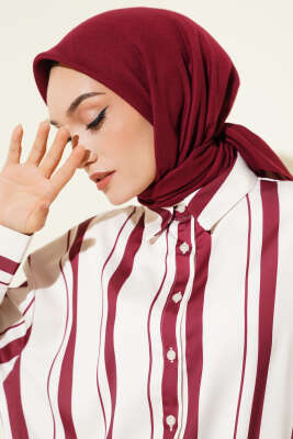 Basic Düz Kışlık Eşarp Bordo - Başörtüsü