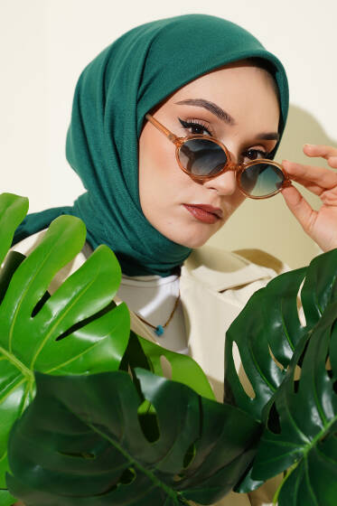 Basic Düz Kışlık Eşarp Zümrüt - Başörtüsü