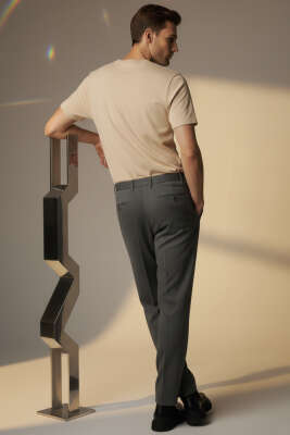 Basic Erkek T-shirt Bej - Erkek T-shirt