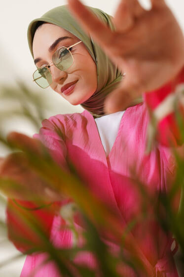 Basic Eşarp Çağla Yeşili -13 - Başörtüsü