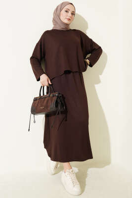 Basic Etekli İkili Takım Kahve - ELFİDA TEKSTİL