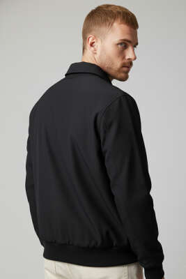 Basic Fermuarlı Erkek Mont Siyah - Erkek Mont