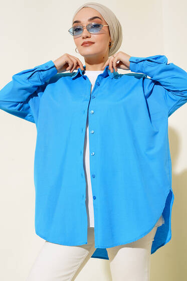 Basic Gömlek Mavi - Gömlek