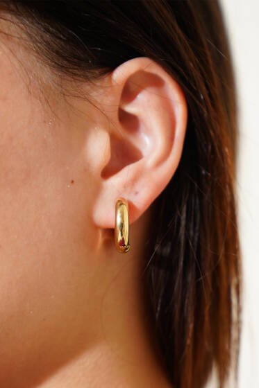 Basic Halka Küpe Gold - Küpe