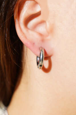 Basic Halka Küpe Gümüş - Küpe