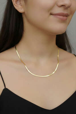 Basic İtalyan Zincir Kolye Gold - DEMİR BİJUTERİ