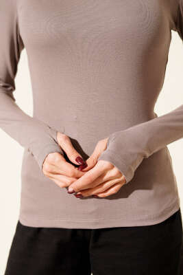 Basic Kayık Yaka Bluz Bej - Kadın Giyim Modelleri