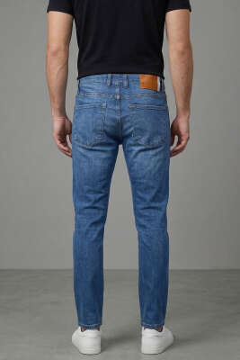 Basic Likralı Erkek Kot Pantolon Mavi - Erkek Pantolon