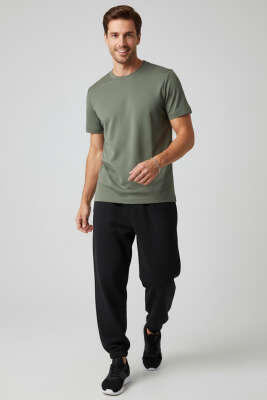 Basic Loyşa Erkek T-shirt Haki - Babalar Günü