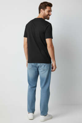 Basic Loyşa Erkek T-shirt Siyah - Erkek T-shirt