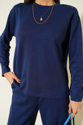 Basic Loyşa İkili Takım Lacivert - Kadın Giyim Modelleri