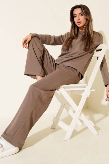 Basic Loyşa İkili Takım Vizon - Kadın Giyim Modelleri