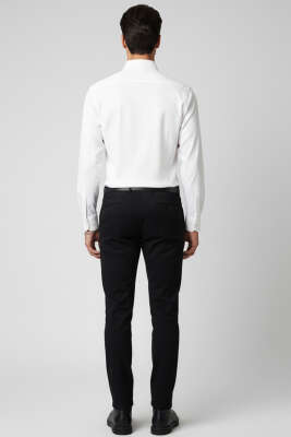 Basic Manşetli Erkek Gömlek Beyaz - Erkek Gömlek