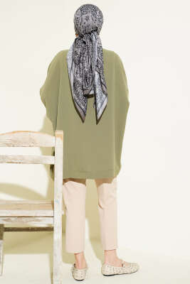 Basic Oversize Düğmeli Hırka Çağla Yeşili - Hırka