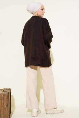Basic Oversize Triko Tunik Acı Kahve - 300-500 TL Ürünler