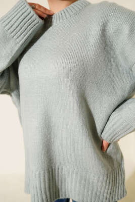 Basic Oversize Triko Tunik Mint - Tunik