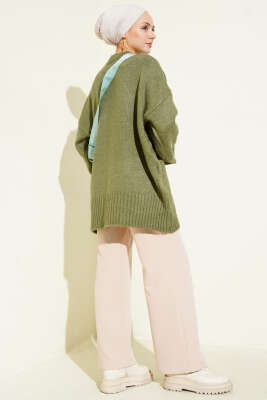 Basic Oversize Triko Tunik Nefti - Tunik