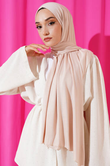 Basic Penye Şal Bej - Başörtüsü