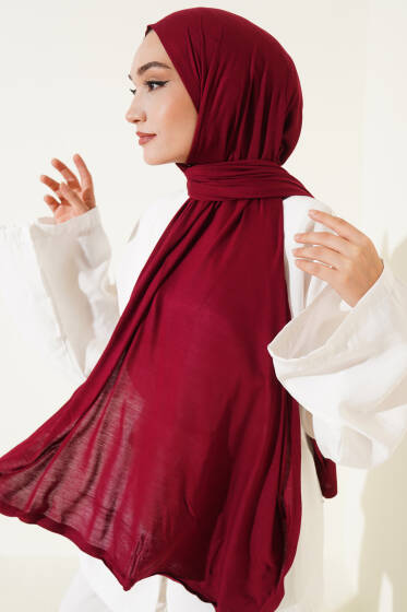 Basic Penye Şal Bordo - Başörtüsü