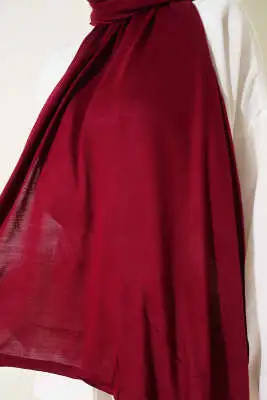 Basic Penye Şal Bordo - Başörtüsü
