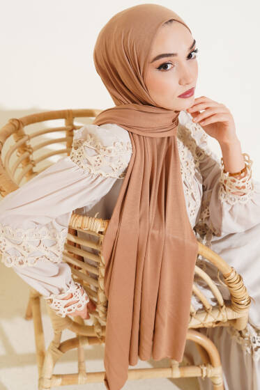 Basic Penye Şal Camel - Başörtüsü