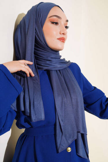 Basic Penye Şal Lacivert - Başörtüsü