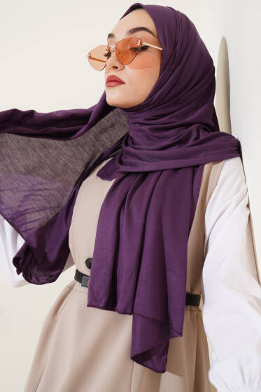 Basic Penye Şal Mor - Başörtüsü