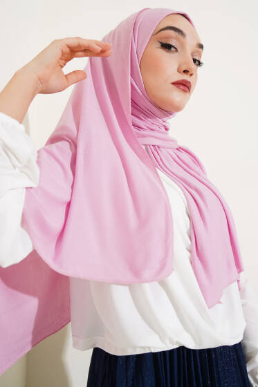 Basic Penye Şal Pembe - Başörtüsü