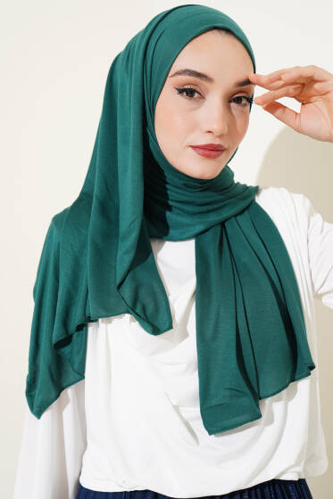Basic Penye Şal Zümrüt - Başörtüsü