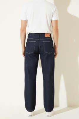 Basic Regular Fit Erkek Kot Pantolon Lacivert - Erkek Pantolon
