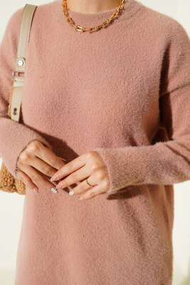 Basic Sakallı Triko Tunik Latte - Tunik