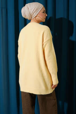 Basic Sakallı Triko Tunik Sarı - Tunik