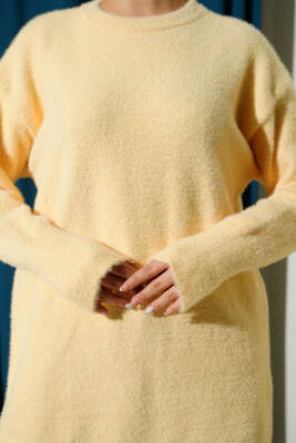 Basic Sakallı Triko Tunik Sarı - Tunik