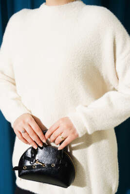 Basic Sakallı Yumoş Triko Tunik Bej - Tunik