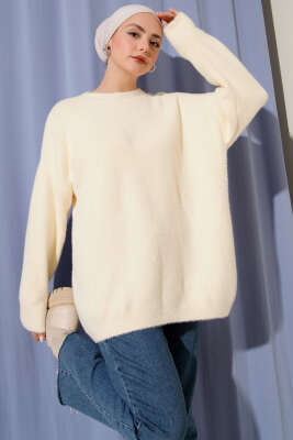 Basic Sakallı Yumoş Triko Tunik Lime 