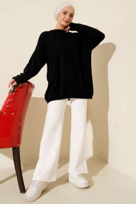 Basic Sakallı Yumoş Triko Tunik Siyah - Günün Seçilenleri