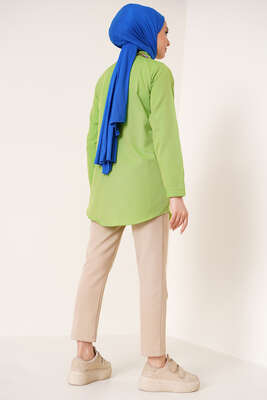 Basic Serisi Gömlek Fıstık Yeşili - Gömlek