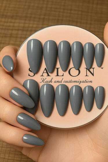 Basic Takma Tırnak Gri - Tırnak Aksesuarları